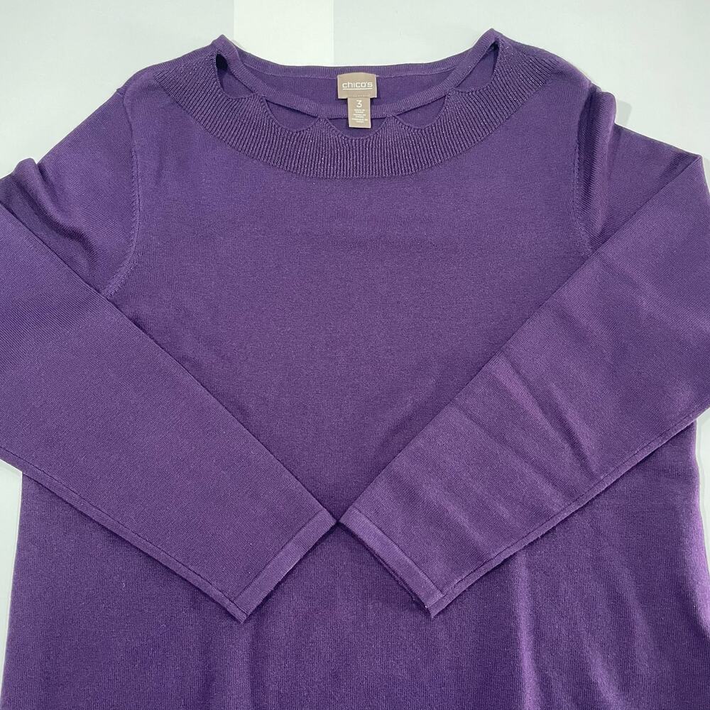 Chico's‎ Women's Purple Blouse Sweater Size XL